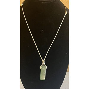 green quartz pendant necklace